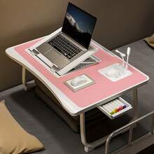 DYJ DAYIKA-S Bed Or Sofa, Laptop Desk, Lap Desk, Woking Bed Desk, Home Office Desk, Breakfast Tray, Desk With Cup Holder, Watching Movies In Bed, Laptop Bed Frame, Livable Computer Stand, Phone Stand And Drawer, Foldable Leg Desk - 粉紅色usb - 查看 6