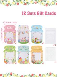 12pcs Colorful Easter Bunny Gift Bags,Easter Candy Bags And Card Bags,Easter Gift Decoration Packaging Bags,Easter Decorations,Happy Easter Decor,Easter Home Decor,Table Decor,Easter Party Supplies,Egg Hunt Party Supplies,Holiday Party Favors - Multicolor - View 11