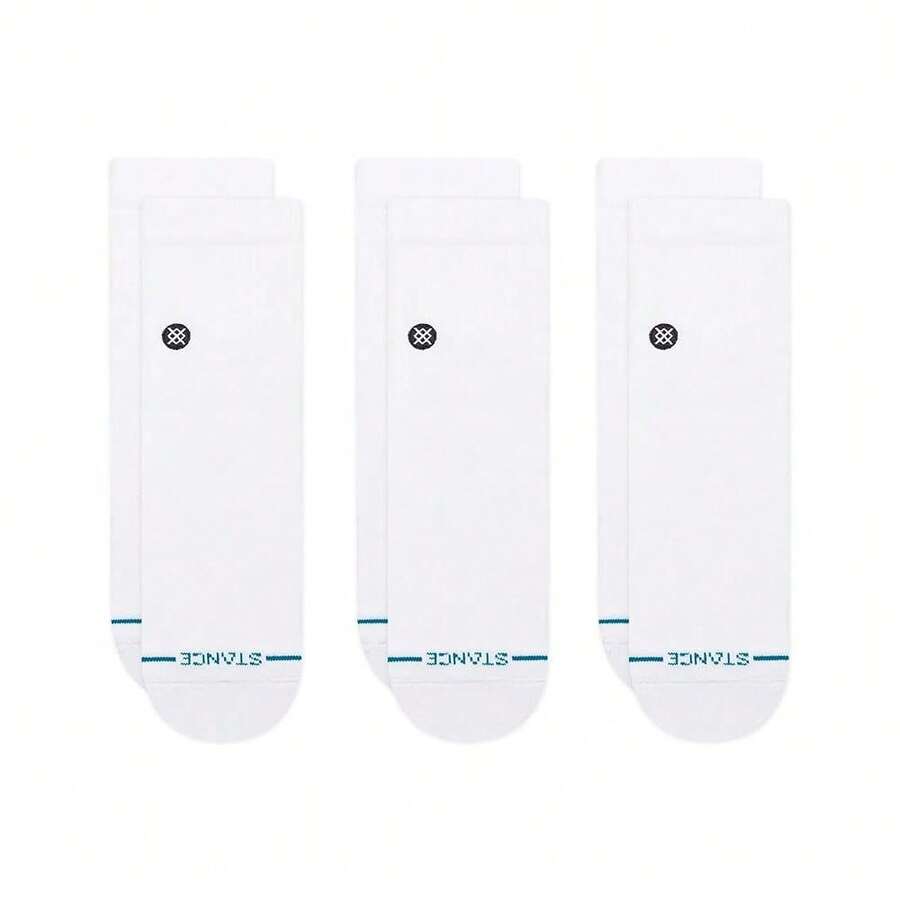 Stance Icon Quarter Socks [3 Pack] - white - 查看 1