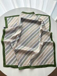 1 chiếc khăn bandana giả lụa in họa tiết Paisley, khăn quàng cổ đa năng dành cho nam, băng đô, phụ kiện trang trí. - gợn sóng nước xanh - Xem 3