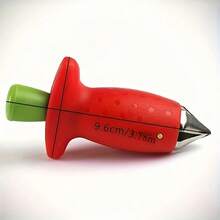 1pc Stainless Steel Strawberry Huller | Red Handle Strawberry Stem Remover, Easy To Use Kitchen Prep Tool For Removing Fresh Strawberry Stems - Multicolor - View 10