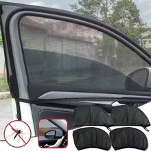 Easypie Selection 2 Or 4 Piece Car Window Nets, Universal Mosquito Screens For All Cars - Ventilated Protection For Sunshade, Door And Side Window - Black - View 9