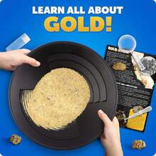 Kit de panorámica de mármol azul dorado para niños, kit de prospección para niños, aprender a cacerolar para el oro, incluye pirita real, sartén, vial, pinzas y más, sartén para oro de los tontos, kit,37425320 - Multicolor - Ver 6