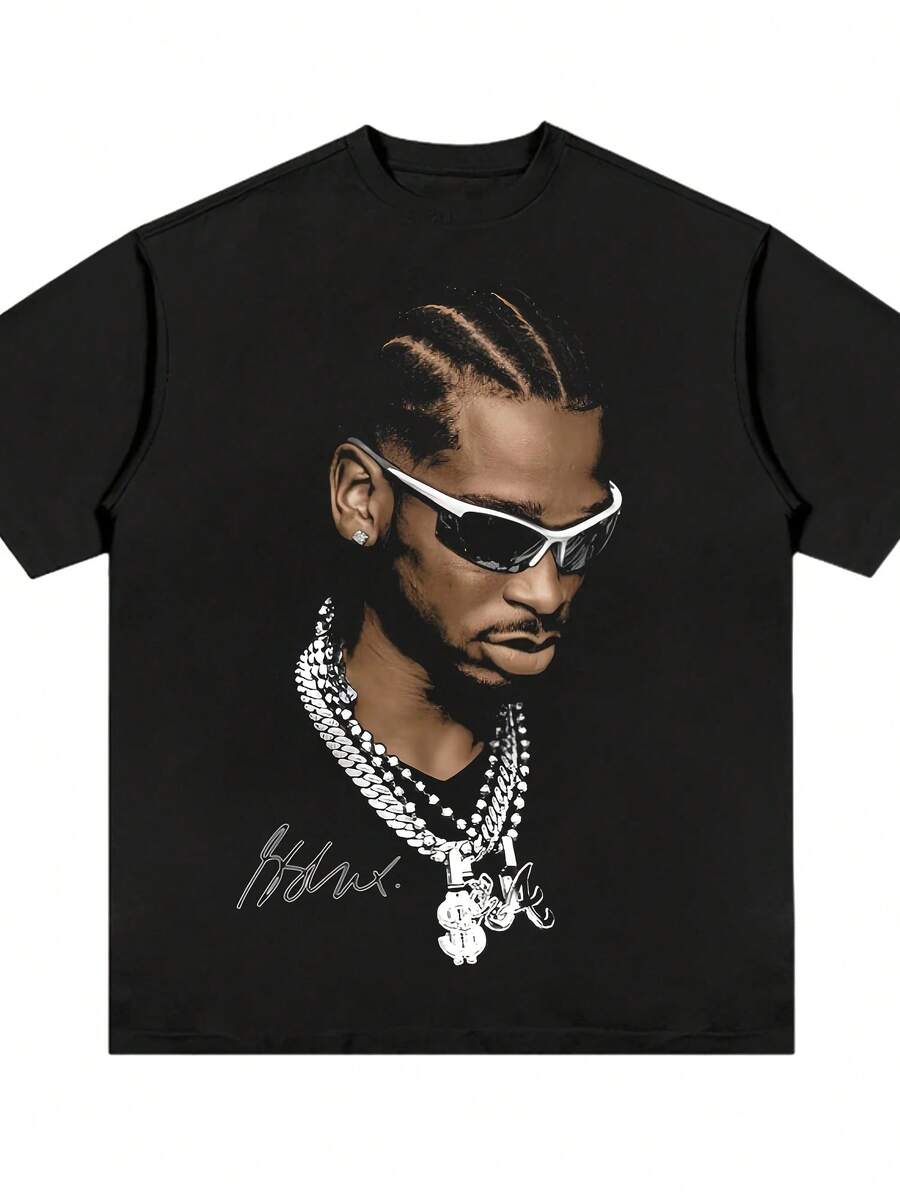American Professional Basketball Star Printed Cotton Short Sve Basketball Fan Sports T-Shirt Summer Casual And Wo Tees - 款式5 - 查看 1
