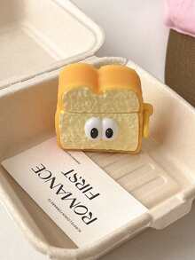 1个吐司面包造型+3D眼睛耳机保护套，兼容苹果1/2/3/Pro/4代/Pro2 - 黃色 - 查看 4