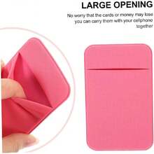 2 Piezas etiqueta trasera del teléfono móvil tarjetero para tarjetas de presentacion tarjetero para celular bolsillo adhesivo titular de la cartera del teléfono pegatinas monederos,37426966 - Blanco - Ver 5