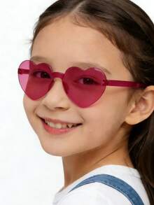1 pieza Gafas con forma de corazón lindas, adecuadas para tomar fotos - Rosa Fucsia - Ver 1