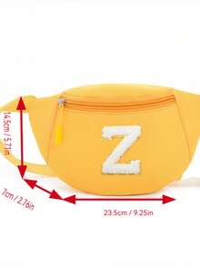 1pc DIY Girls Letter Print Crossbody Bag, Cute Shoulder Bag, Messenger Bag, Fanny Pack, Suitable For Daily Use, Outdoor, Travel, Hiking, Portable, Ideal Gift For Girls