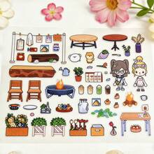 Toca Life：度假贴纸、儿童玩具贴纸、手工贴纸，适用于剪贴簿、装饰、DIY工艺品 - 青碧色 - 查看 2