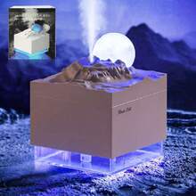 Humidificador en Forma de Caída Luna, con 2 Modos de Humidificación Silenciosa. Humidificador en Forma de Caída Luna con Luz Nocturna, Conexión USB, Función de Lámpara Luna 3D (Rosa),37293739 - Tipo de Enchufe A Japonés (100V) - Ver 1