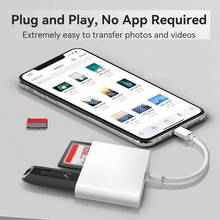 Hot 3-In-1 USB-C Adapter – High-Speed SD/TF Card Reader + USB 3.0 Hub For Smartphone, Tablet & Laptop | Portable & Compact - trắng - Xem 6