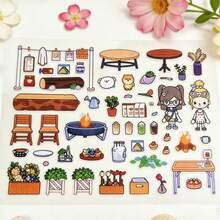 Toca Life：度假贴纸、儿童玩具贴纸、手工贴纸，适用于剪贴簿、装饰、DIY工艺品 - 青碧色 - 查看 1