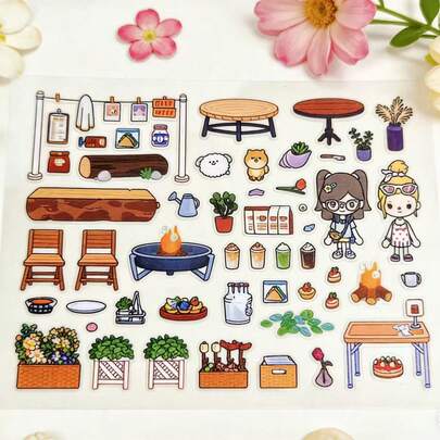 Toca Life: Vacation Stickers, Children's Toy Stickers, Handmade Stickers For Scrapbooking, Decoration, DIY Crafts
