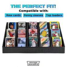 Storage Standard Card Sorting Tray - Stackable Trading Cards Organizer - 15-Compartment Tray Sorter For Organizing Raw Sleeved Or Toploaders - Includes Organization Insert Dividers - As Pic - View 5