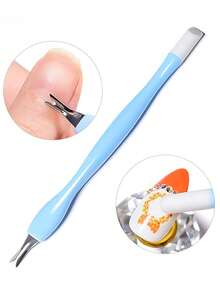 50pcs/20pcs/2pcs Double-Headed Exfoliation Tools, Exfoliation Forks, Nail Press Sticks, Nail Press Tools, Nail Tools, Double-Headed Nail Auxiliary Tools, Nail Salon - Baby Blue - View 4