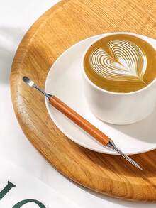 2PCS Coffee Latte Art Pen Set, Coffee Drawing Tool, With Wooden Handle, Double-Headed Latte Art Pen, Suitable For Baristas, Homes And Cafes, For Creating Complex Coffee Designs - Multicolor - View 8