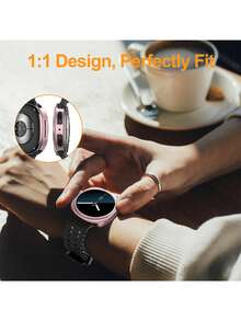 6件組休閒運動手錶錶殼，相容 Galaxy Watch9/8 40mm 44mm，防震耐刮硬 PC 中空設計，易佩戴，中性款，6色組合套裝 - 透明+黑色+銀色+玫瑰金+白色+午夜藍 - 查看 6