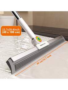 Heavy Duty Floor Broom And Pet Hair Remover - Long Handle Broom With Non-Stick Hair Brush, Expanded And Elongated Design, Suitable For Hardwood, Tile, Carpet, Glass - Great For Bathroom, Kitchen, Living Room, Floor Sweeping, Kitchen Cleaning, Ergonomic Handle - Multicolor - View 4