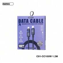 REMAX Uniwersalny kabel ładujący C01 wykorzystuje szeroko kompatybilne układy scalone, charakteryzuje się trwałą plecioną konstrukcją i kompatybilnością z dwoma interfejsami, dzięki czemu nadaje się do wielu popularnych marek telefonów komórkowych i protokołów ładowania. - Czarny (CC-100W) - Zobacz 6