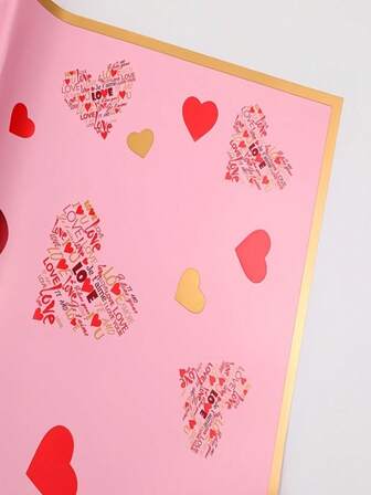 20张/包 心形包装纸 - 适用于花店和艺术用品 - DIY花束和礼品包装 - 情人节 - 婚礼 - 周年纪念 - 派对必备