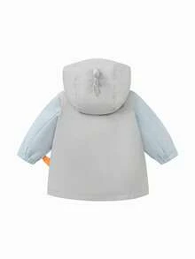 mini bala 2026 Spring Removable Kids Unisex Jacket, Soft Faux Leather Texture, Fun Outerwear - Gray - View 5