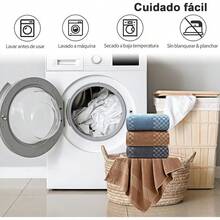 Toalla de Algodón de Alta Calidad  - Toalla para Baño Grande para Cuerpo, Secado Rápido, Multiusos - Gris - Ver 6