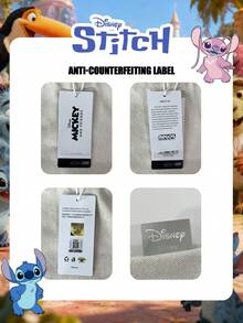 Disney 官方授权单件装刺绣图案购物袋，大容量可折叠手提袋，抽绳单肩包，轻便手提包，官方授权正品，女士/女孩/女性适用，适合日常/购物/外出 - 彩色 - 查看 3