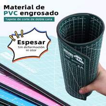 Tapete de Corte Autorreparable de 30 * 22 cm (A3), Juego de 9 con Cuchillas de Arte y Manualidades, PVC Antideslizante de Doble Cara, Ideal para Manualidades, scrapbook etc,37442795 - Multicolor - Ver 5