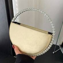 1 PC Evening Clutch Bag New Style Women's Inlaid Rhinestone Handbag Elegant Luxury Handbag Small Tote Bag Women's Bag - 金色 - 查看 2