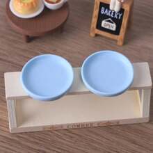10个迷你餐盘，DIY逼真食物玩具，娃娃屋装饰托盘，冰箱贴，手工树脂首饰配件，迷你场景装饰，迷你餐盘，娃娃屋厨房用品 - 彩色 - 查看 10