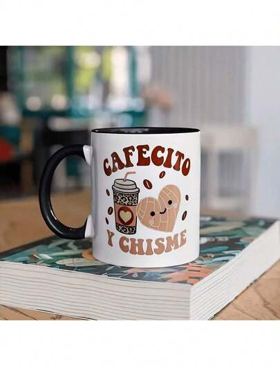 Ceramic Gossip Mug 11oz Ceramic Gossip Mug With Cafecito Y Chisme Design - Dishwasher Sa-Fe Coffee Cup Whimsical CoffeeIt Is A Novel Customized Gift Water Mug Suitable For Both Men And Women. It Is Highly Suitable For Giving As A Gift On Valentine's Day, Mother's Day, Father's Day, Thanksgiving Day, Birthdays, And Anniversaries.Father's Day Gifts