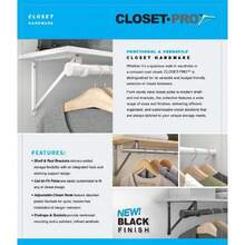 John Sterling Adjustable Closet Rod, Platinum,37410583 - Café integral - Ver 2