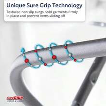 Premium SureGrip - Tendedero de 3 Niveles para Interiores y Exteriores, peldaños Antideslizantes Ligeramente texturizados, 69 pies de Espacio para Colgar, Color Plateado(Tamaño estándar) - Multicolor - Ver 7