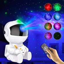 Astronaut Starry Sky Projector, Galaxy Night Lamp For Bedroom Star Projector With Remote Control, Bright Led Lamp Aesthetic Nebula Ambient Lighting For Gaming Room, Home Theater, Ceiling, Party Decor And Christmas Gift - Colored Light - View 1