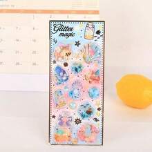 Pegatinas de agua con diseños de dibujos animados en 3D, pegatinas de inyección de agua de ensueño, pegatinas agitadoras de recompensa para scrapbooking, botellas de agua, teléfonos - Multicolor - Ver 8