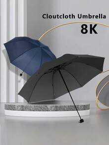 1pc Thick Windproof Umbrella, Manual Sun Shade Umbrella, Blackout Umbrella, 3-Fold Umbrella, Dense Collision-Resistant Canopy, Water-Repellent, Reverse Folding Business Umbrella, 8 Ribs, Comfortable Handle, Compact & Portable, Summer Rainy Umbrella, Travel Umbrella, Wedding Photography Umbrella, Rainy Season Shelter, Elegant Design (Not Suitable For Gale And Rainstorm),Cute Stuff - Default - View 11
