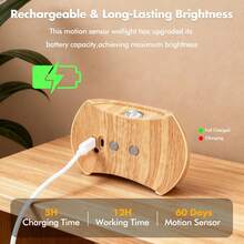 LED Smart Motion Sensor Wall Light, Wireless LED Wall Lamp, Battery Powered Night Light, Rotatable, Easy Installation, Adjustable Color Temperature And Brightness, Suitable For Corridor, Bathroom, Bedroom, Kitchen, Cabinet, Stairs, Entrance, Bedside, Table, Wardrobe, Home Decor, Living Room - Multicolor - View 7