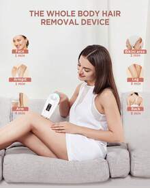 Laser Hair Removal Device, 3-In-1 IPL Hair Removal Device, Unisex, High-End Permanent Hair Removal Device For Home Use, 9 Energy Levels, 999,900 Flashes, Painless Hair Removal, Suitable For Underarms, Bikini Line, Legs And The Whole Body. Suitable As A Christmas, New Year's And Valentine's Day Gift. - 查看 7