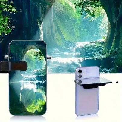 Portable Phone Camera Reflector Mirror, Suitable For Outdoor Sky, Lake, Portrait Shooting, Instant Photo Capture Phone Lens Accessory, Universal Travel Outdoor Reflection Shooting Clip For Winter Vacation, Travel, Studio And Outdoor Fill Light, Live Streaming, Photography, Travel Vlog, Video Recording, Influencer Content Vacation Travlel Studio Outdoor Live Streaming Travel Vlog Video Recording Influencer Content Light Reflector Photography Photography Accessories Photography Equipment