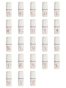 1pc Rose Gold A-Z Letter White Portable Toothbrush Holder, Keeps Your Toothbrush Clean And Convenient To Carry! Travel Toothbrush Rack, Portable Toothbrush Cup Cover, Suitable For Travel, Camping, Business Trip - White - View 2