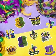 4/6/8 Stücke Cartoon Karneval Party bestickte Aufnäher, verschiedene Stile wie Masken, Kronen, zum Aufbügeln/Aufnähen Applikationen Kleidungszubehör, geeignet für Hüte, Hemden, Jeans, Taschen - Verschiedenfarbig - Übersicht 9