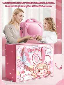 Girls DIY Craft Set, Includes Notebook, Sticker Making Kit, Fake Cream Glue And Decorative Accessories, Children's Toy Stationery Gift Box, And A Complete Cream Sticker Gift Box. This Fun DIY Sticker Craft Set Is Suitable For Children Of All Ages, Can Be Used As Birthday, Christmas Or Holiday Gifts.