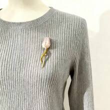 1枚时尚优雅花卉胸针，百搭配饰，可搭配服装、包包、日常服饰