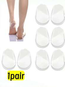 1双硅胶按摩鞋垫，O/X形足部护理垫，用于矫正腿部姿势 - 透明色 - 查看 7