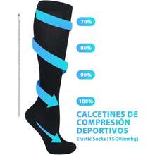 Calcetines de Compresión para Mujeres y Hombres, 8 Pares Rodilla Alta Calcetines, Ideal Calcetines para Medias Compresión para Correr, Vuelo, Viajes(15-20 mmHg),37280980 - Rojo violeta - Ver 6