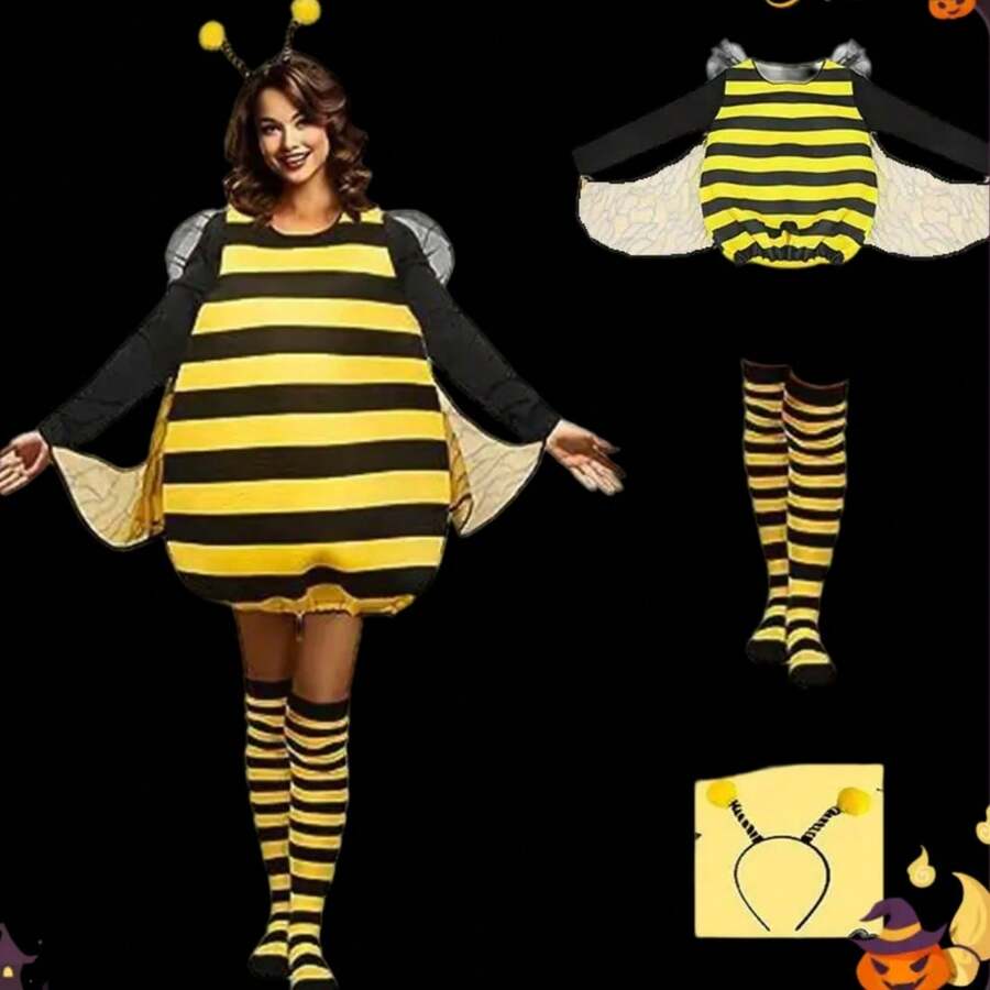 Bộ 3 món trang phục hóa trang ong cho lễ hội hóa trang vui nhộn. - Màu vàng - Xem 1