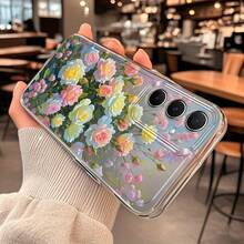 Adecuado para funda de teléfono  Galaxy Nueva A5, A3, A02, A34, A13, A14, A32, A24, A12, A50, A54, A70, A73, A34, A55s NOTE 10F12 M10S Diseño de espacio creativo simple de dibujo animado lindo con lazo, corazón, flor, graffiti, impresión de océano, funda protectora de moda suave, delgada y transparente Modelo 5777 - Multicolor - Ver 6