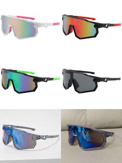 骑行必备单品，骑行护目镜，防风运动眼镜，男女户外彩色眼镜，半框一体式眼镜，防风防沙户外运动眼镜，徒步眼镜，海滩度假眼镜，旅行眼镜