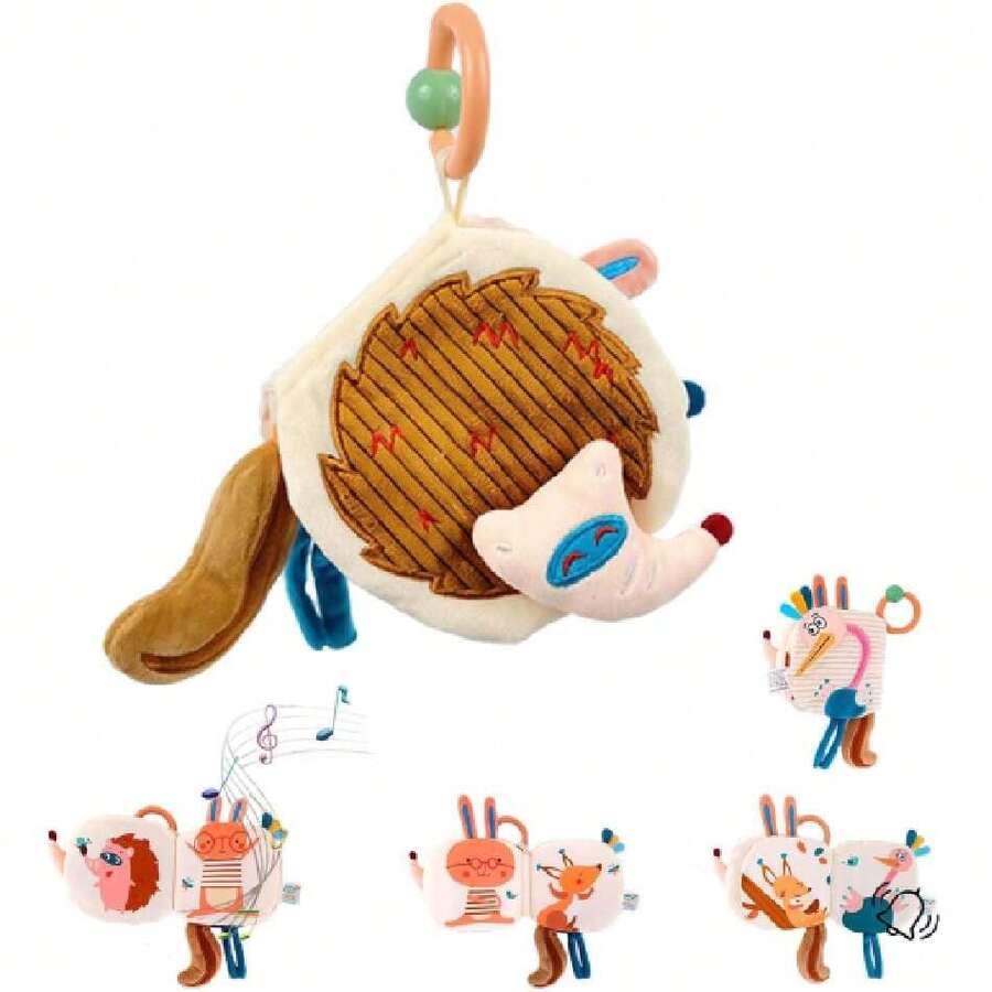 Libro de Tela para Bebes, Juguetes de Actividades Interactivas de Aprendizaje,Libro de Tacto Experiencias Impermeable Prueba LáGrima,,Lavable,37428733 - Champán - Ver 1