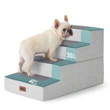 XGHEscalera para Perros pequeños - Escalera Extra Anca 2 en 1 con Cremalleras Apta para sofá y Cama peldaños de Es 35D con e Antideizante Color Gris 4 escalones - GRIS - Ver 1